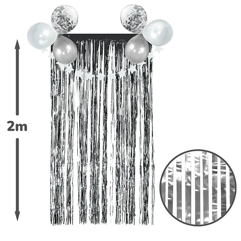 CORTINA METALICA PLATEADA 2MTX1