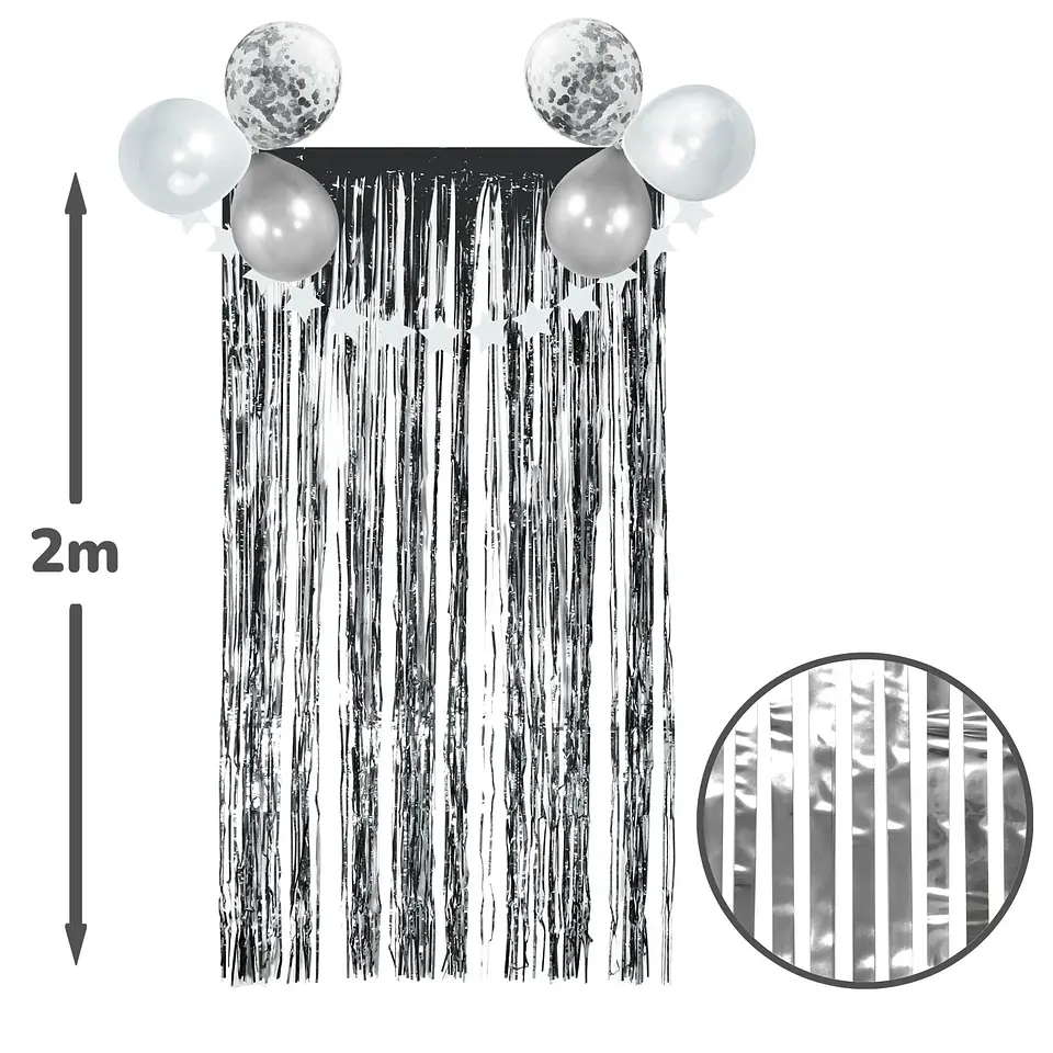 CORTINA METALICA PLATEADA 2MTX1 1