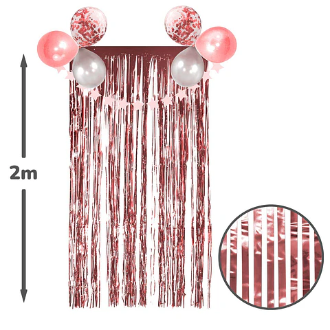 CORTINA METALICA ROSE GOLD 2MTX1
