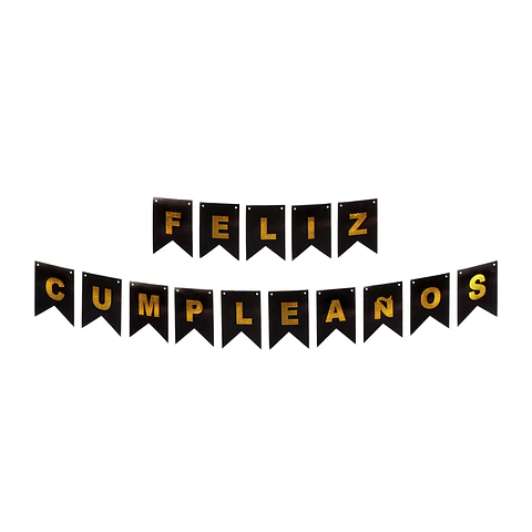 Guirnalda F.C. Negro/Dorado 4M