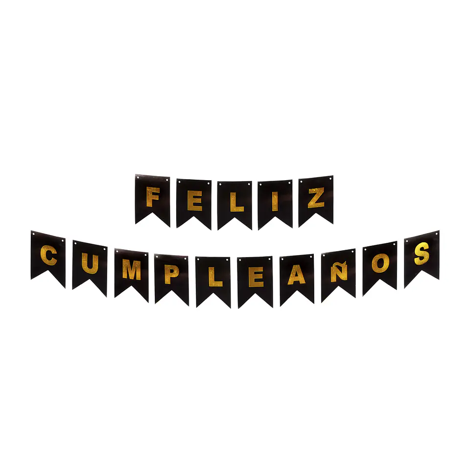 Guirnalda F.C. Negro/Dorado 4M 1