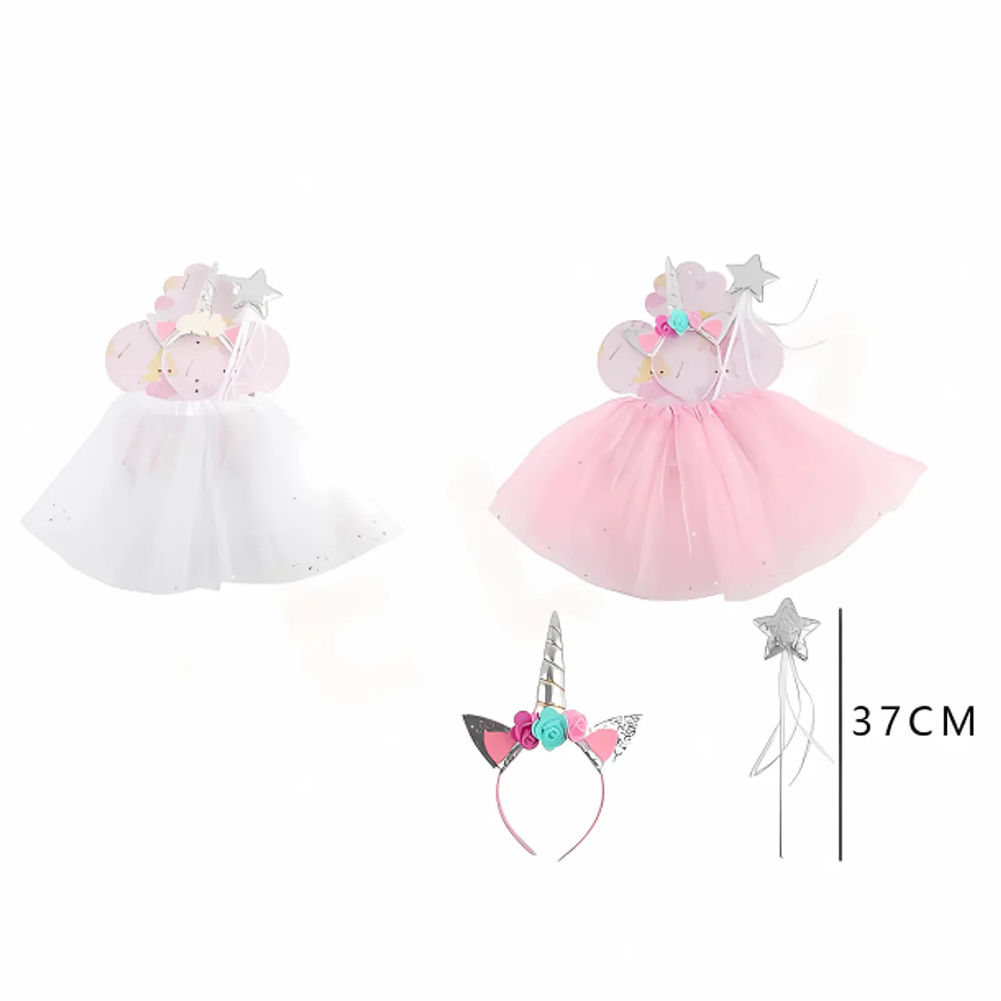Set Disfraz Unicornio Rosa Niña 1