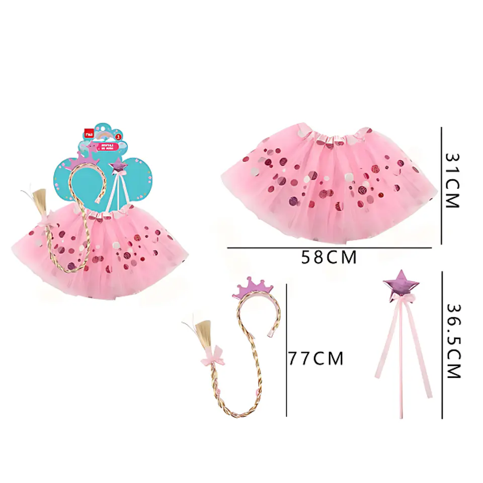 Set Tutu Disfraz Princesa Niña 1
