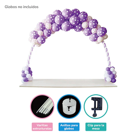 Set Arco Globos Mesa 2.5Mtrs