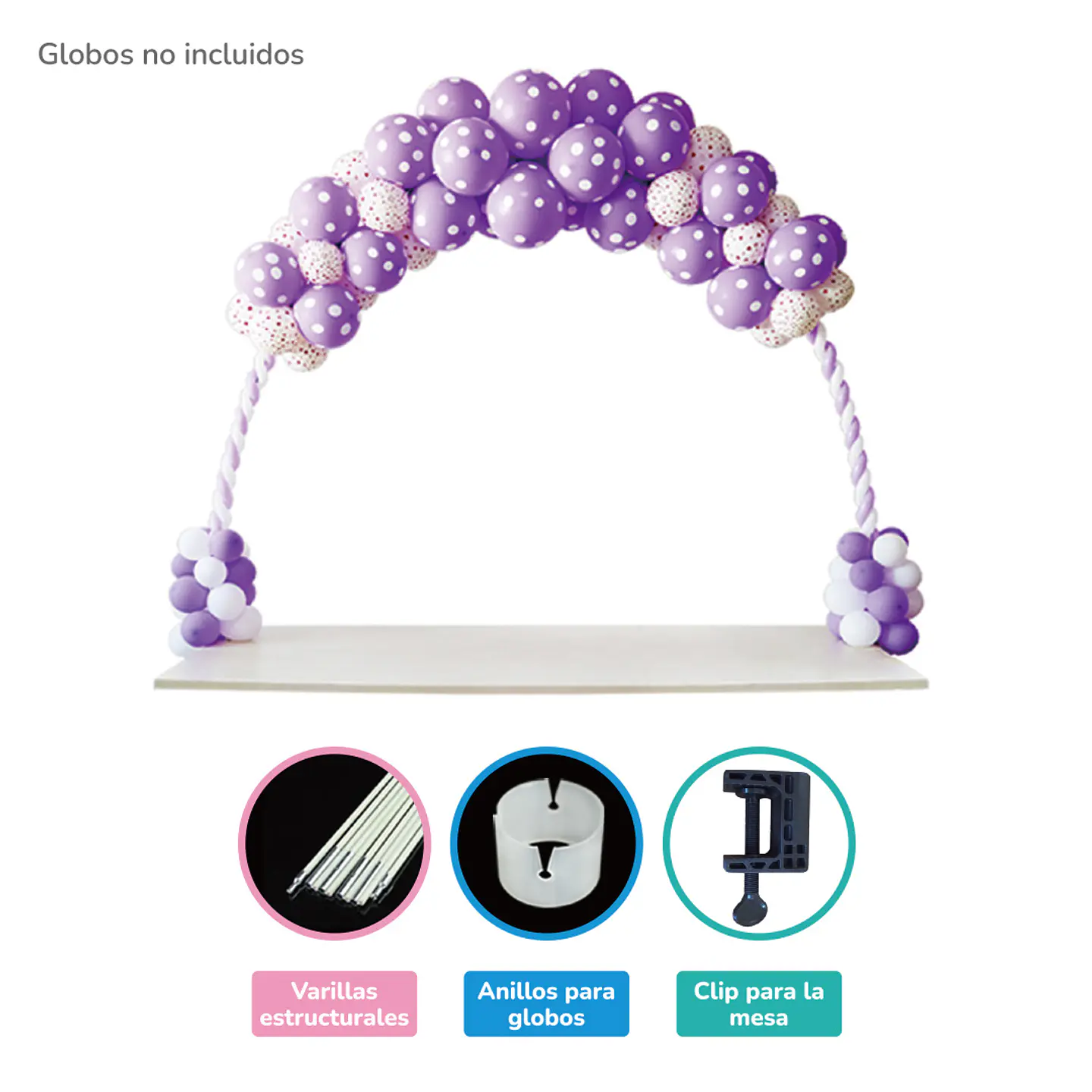 Set Arco Globos Mesa 2.5Mtrs 2