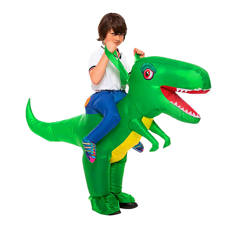 Disfraz Inflable Niño Ride on Dinosaurio 1