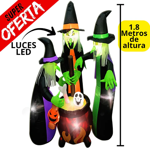 Aquelarre Tres Brujas Inflable Led