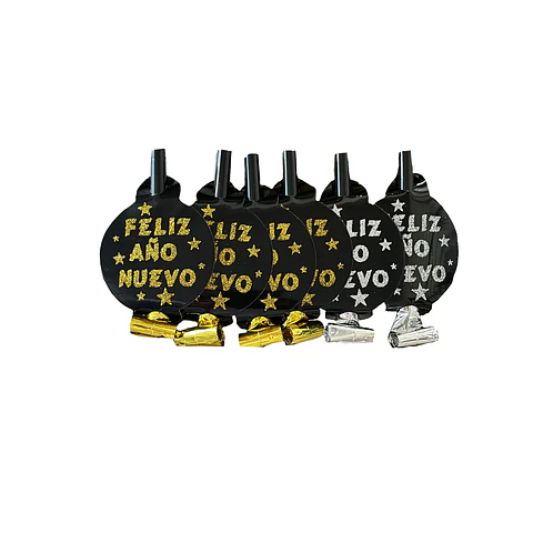Set Pito serpiente dorado/plateado x 6