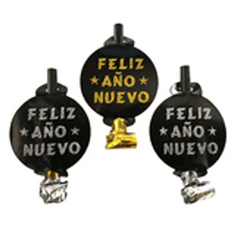 Set Pito serpiente dorado/plateado x 6