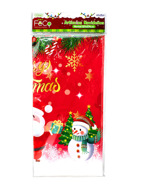 Mantel plastico navidad 