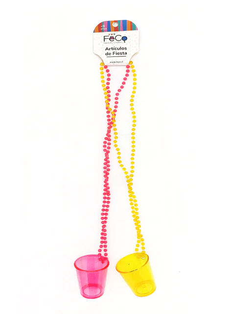 Set Collar beads Shot neon x2
