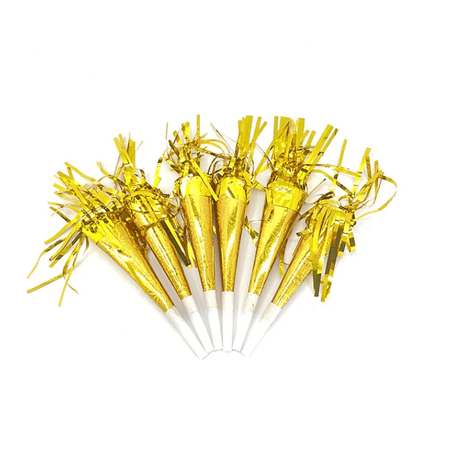 Corneta Holografica dorada