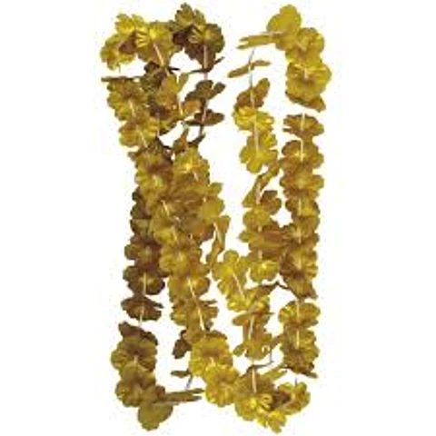 Set Collar flor dorado , 4 unidades