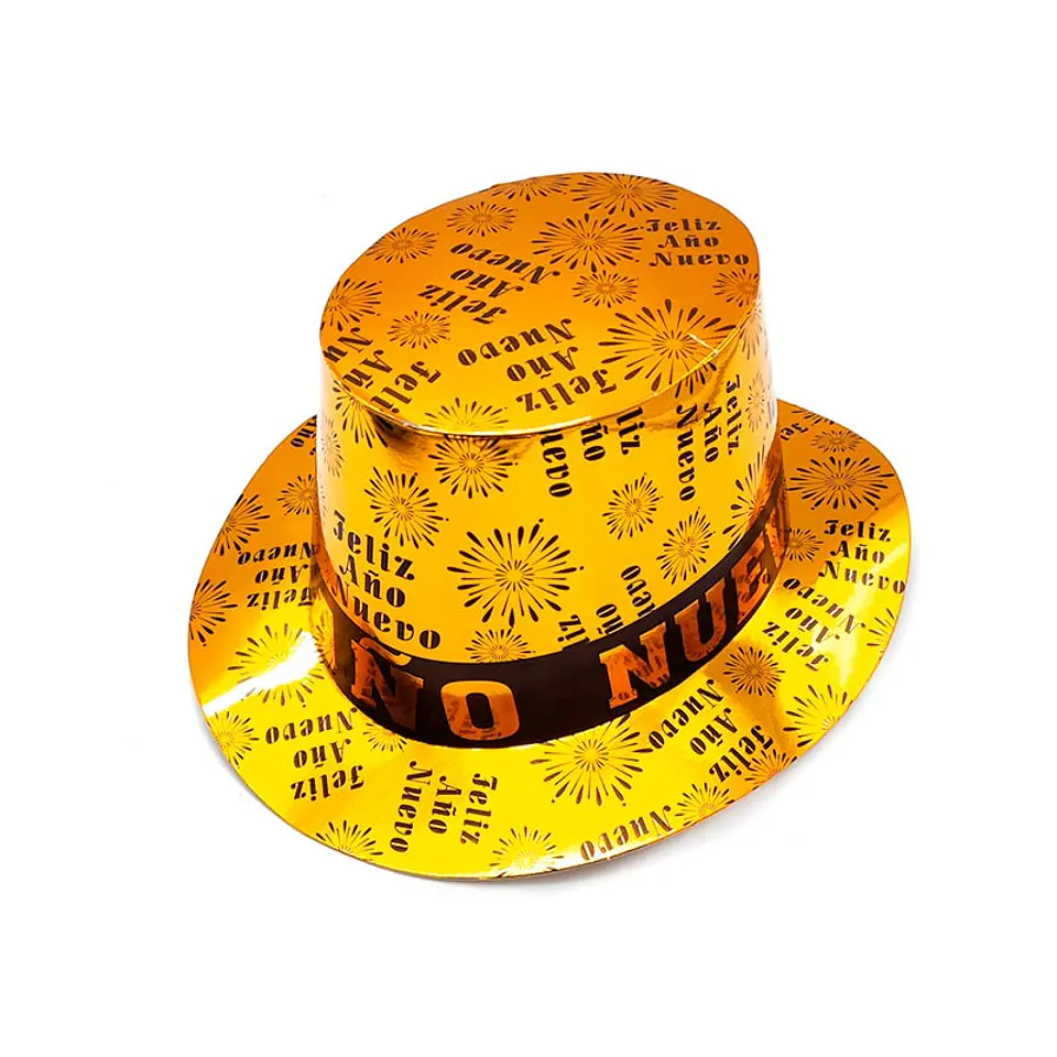 Gorro copa carton f.a.n  dorado x 1 1