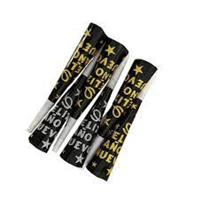 Set Cornetas feliz año nuevo año nuevo x6