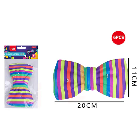 Set corbatin de fiesta fluor x 6