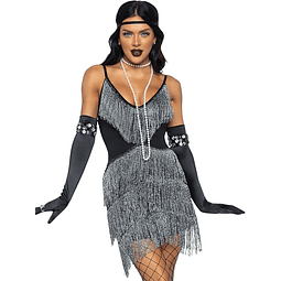 Disfraz charleston gris