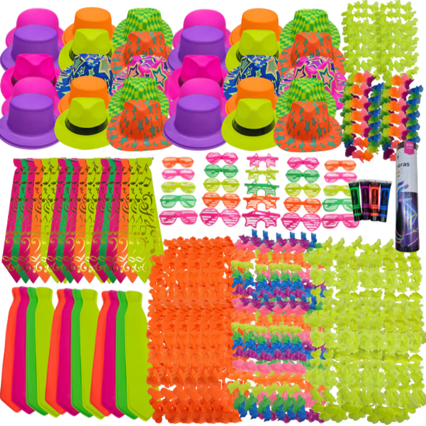Pack Cotillón Fiesta Flúor 249 Art. 1