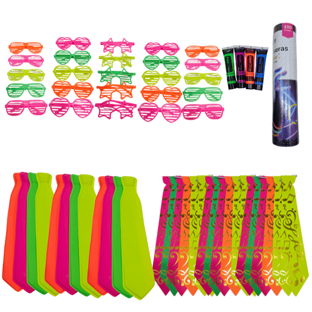 Pack Cotillón Fiesta Flúor 249 Art.