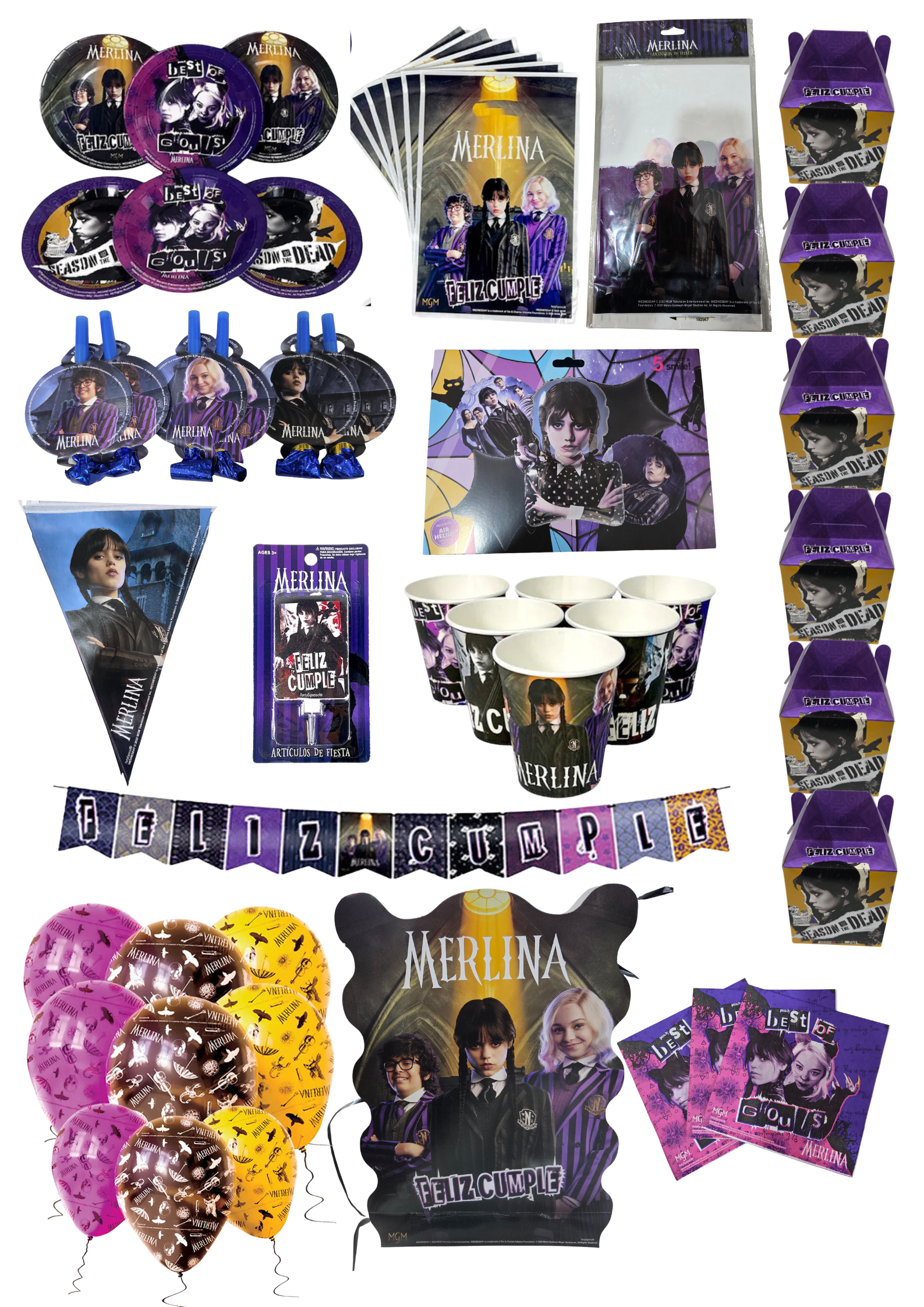 Pack de cumpleaños Merlina