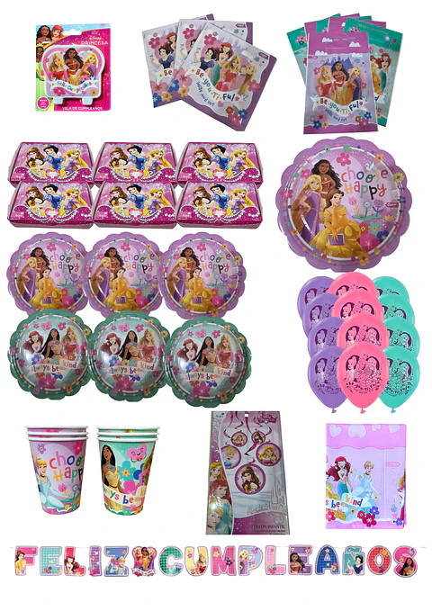 Pack  de cumpleaños Princesas