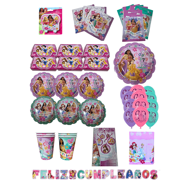 Set de cumpleaños Princesas