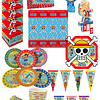 Set de cumpleaños one piece para 6 personas