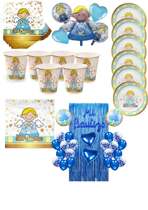 Set Decoracion Bautizo Niño