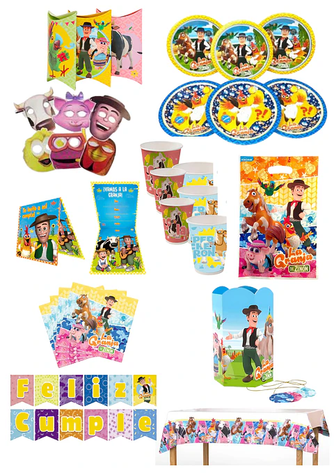 Pack Decoracion Cumpleaños la Granja de Zenon