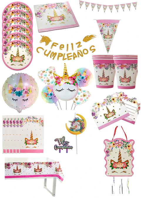 Pack Decoracion Cumpleaños Unicornio
