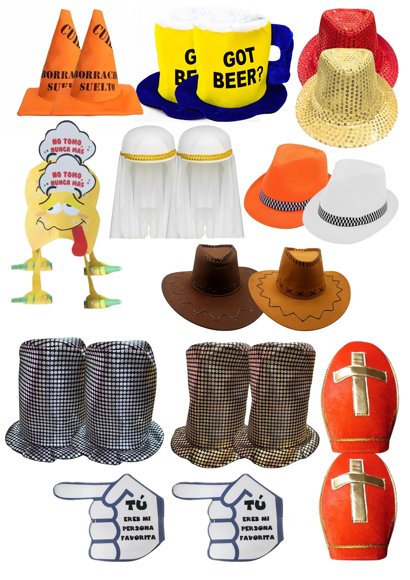 Pack Cotillon Gorros Entretenidos 1