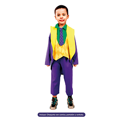Disfraz payaso loco Morado infantil