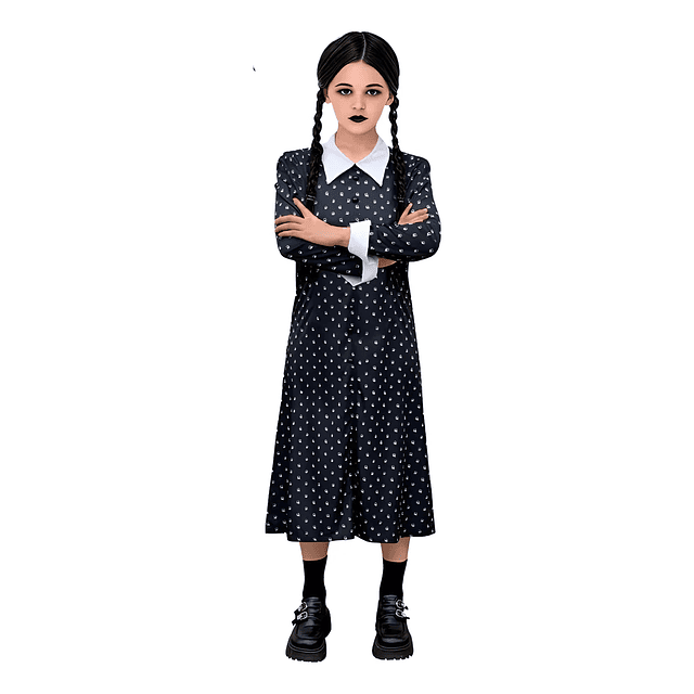 Disfraz Merlina addams  Vestido infantil