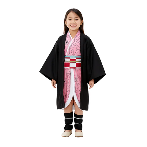 Disfraz  Nezuko Kimono Rosado Infantil