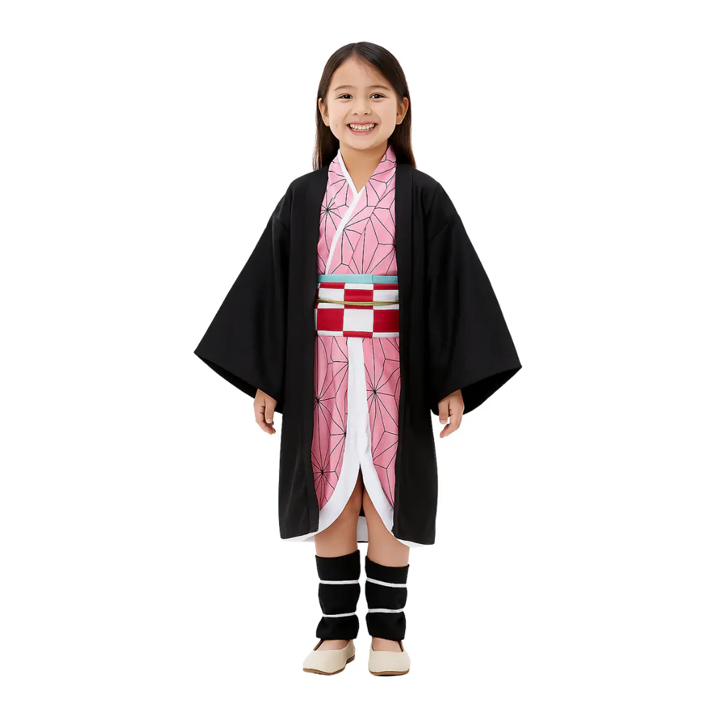 Disfraz  Nezuko Kimono Rosado Infantil 1