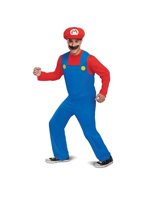 Disfraz Mario Albañil Rojo Adulto - Talla M