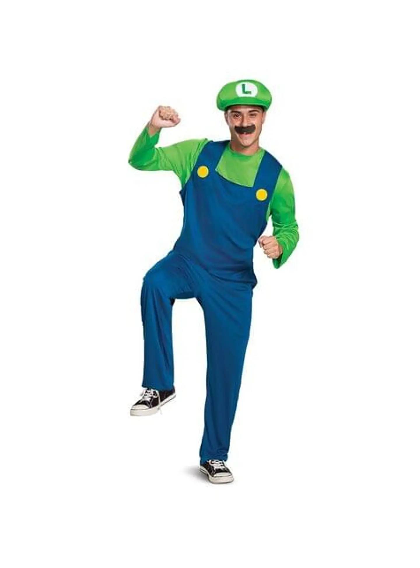 Disfraz Luigi Albañil Verde Adulto, Talla L 1