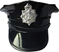 Gorro Disfraz Policia Cuerina Negro - Miniatura 1