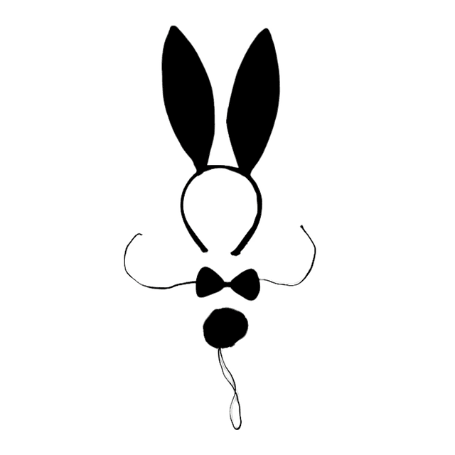 Set de conejita negro , 3 piezas