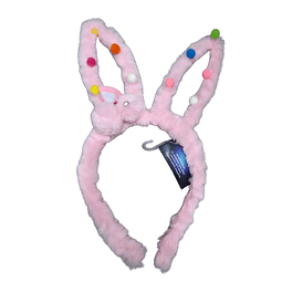 Orejas conejo rosado con conejo