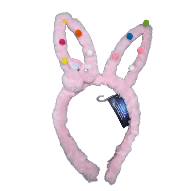 Orejas conejo rosado con conejo