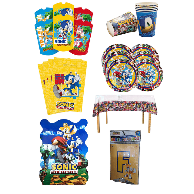 Pack de cumpleaños Sonic para 6 personas