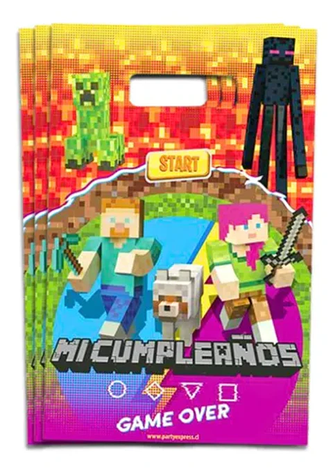 Bolsas de dulces Minecraft ( 6 unidades)