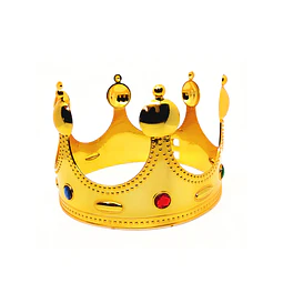 Corona plastica rey dorada/ plateada