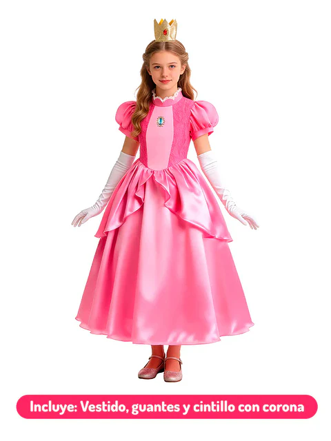 Disfraz Princesa Peach Fucsia Infantil