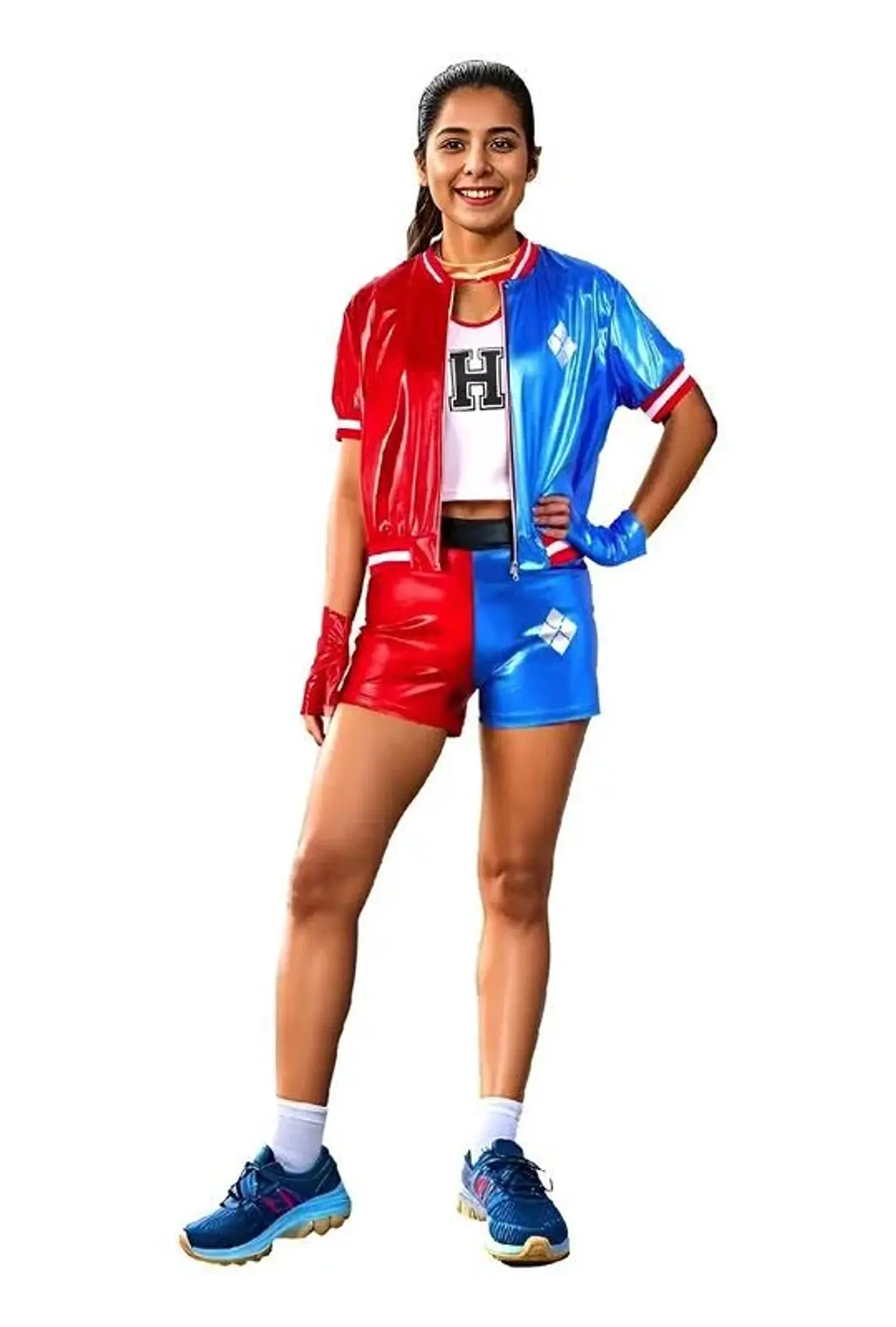 Disfraz Chica roja y azul Adulta 1