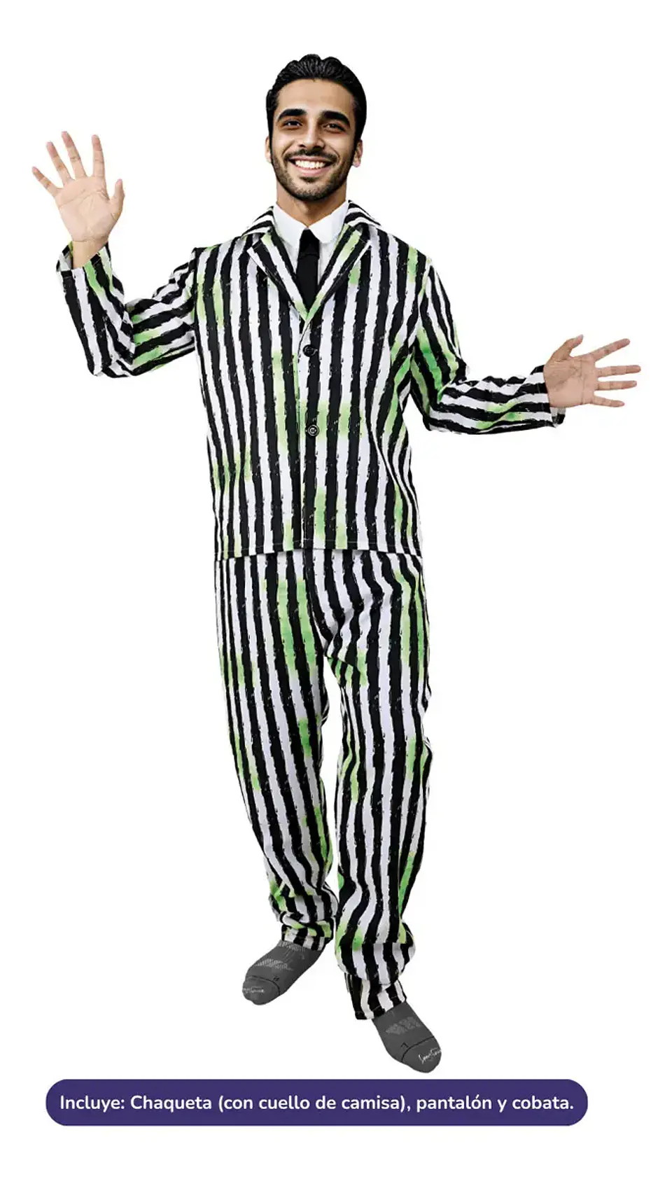 Traje a rayas adulto 1
