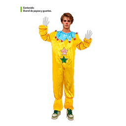 Traje payaso amarillo adulto