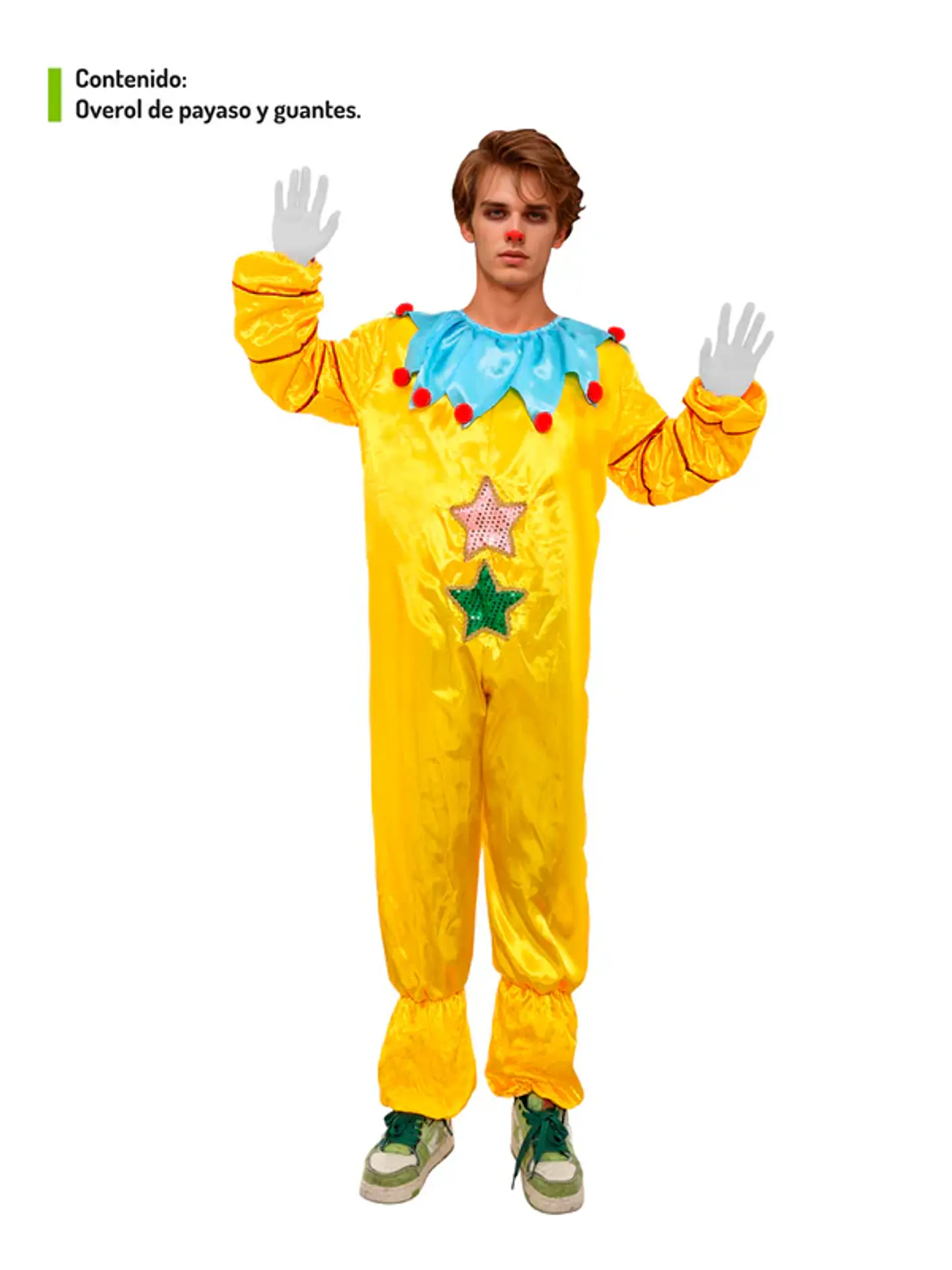 Traje payaso amarillo adulto 1