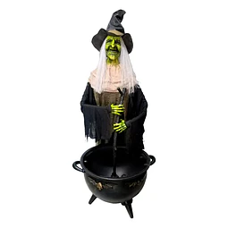 Bruja con caldera animatronics